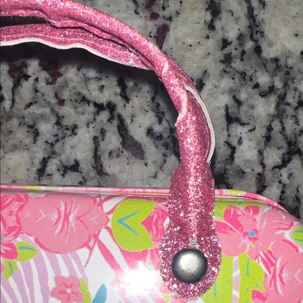 Tommy Bahama Kids Pink and Green Floral Sunglass Case